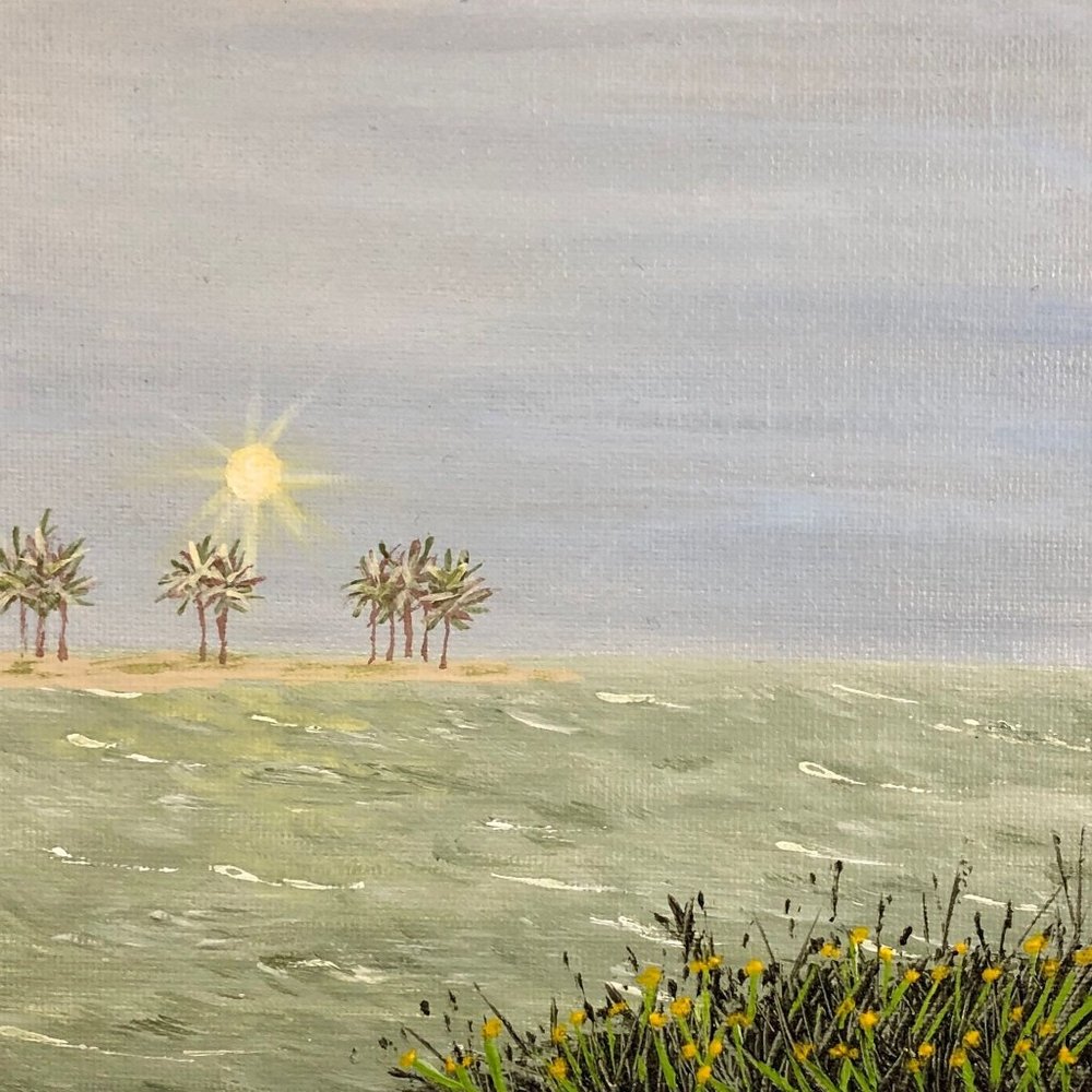 Dreaming By Deb Bossert Artworks 6" x 6" Original Acrylic Painting